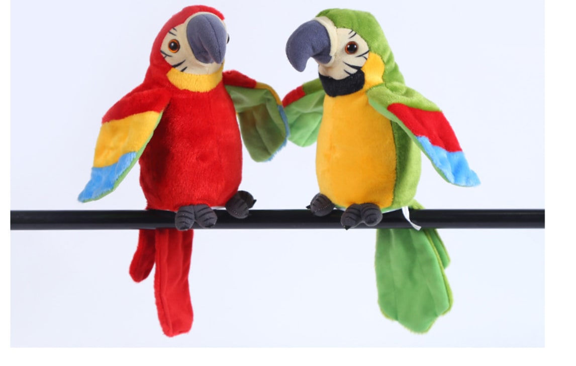 Electric Talking Parrot Plush Toy Cute Speaking Record Repeats view 2