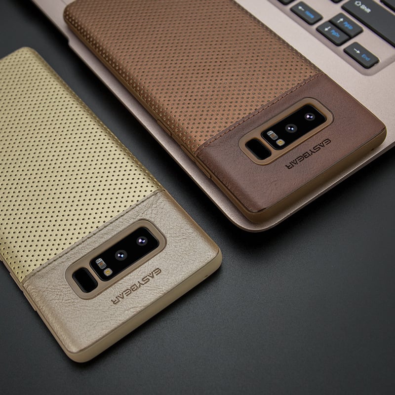 Leather note8 protective shell view 1