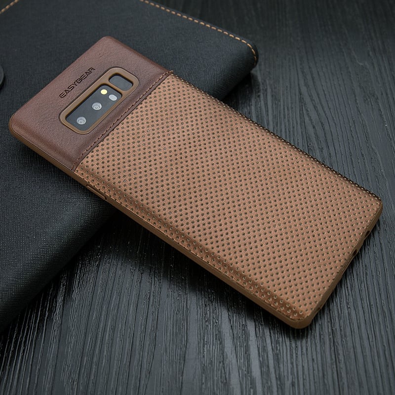 Leather note8 protective shell view 2