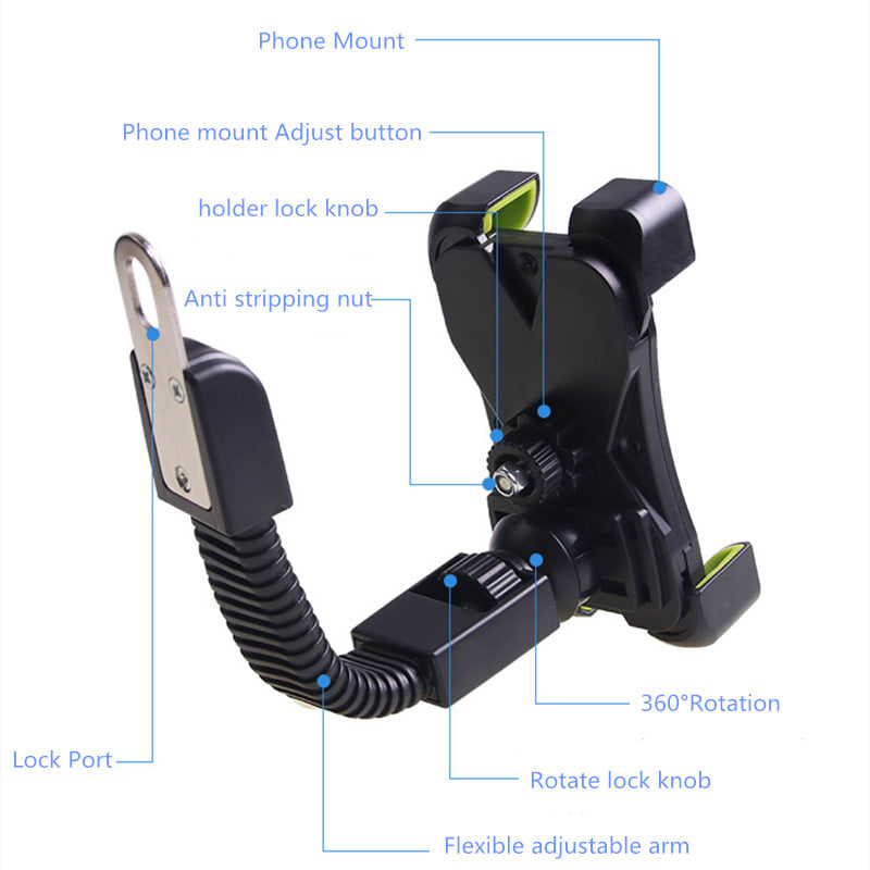 Electric motorcycle mobile phone bracket view 2