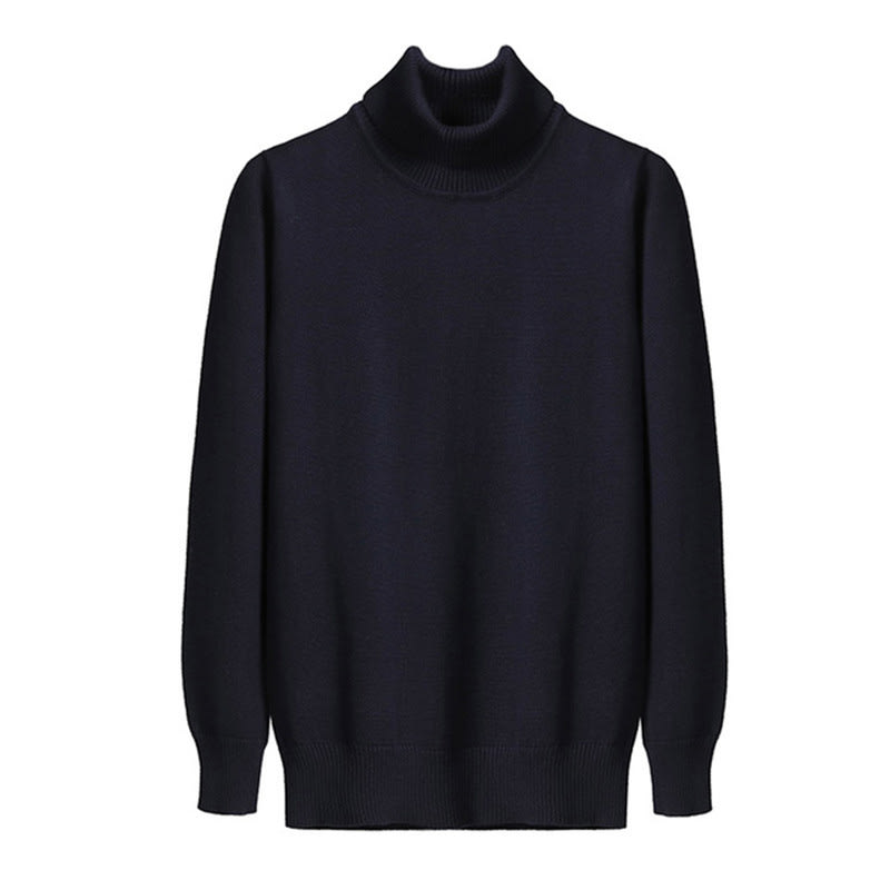 Autumn Winter Men's Warm Turtleneck Sweater High Quality Fashion Casual Comfortable Pullover Thick Sweater Male