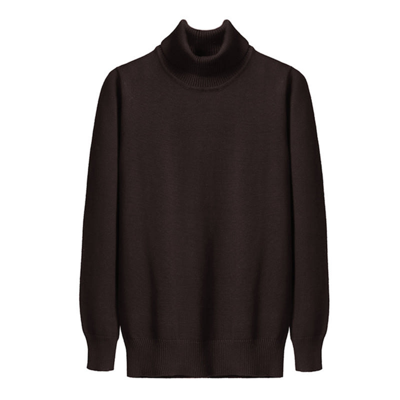 Autumn Winter Men's Warm Turtleneck Sweater High Quality Fashion Casual Comfortable Pullover Thick Sweater Male view 3