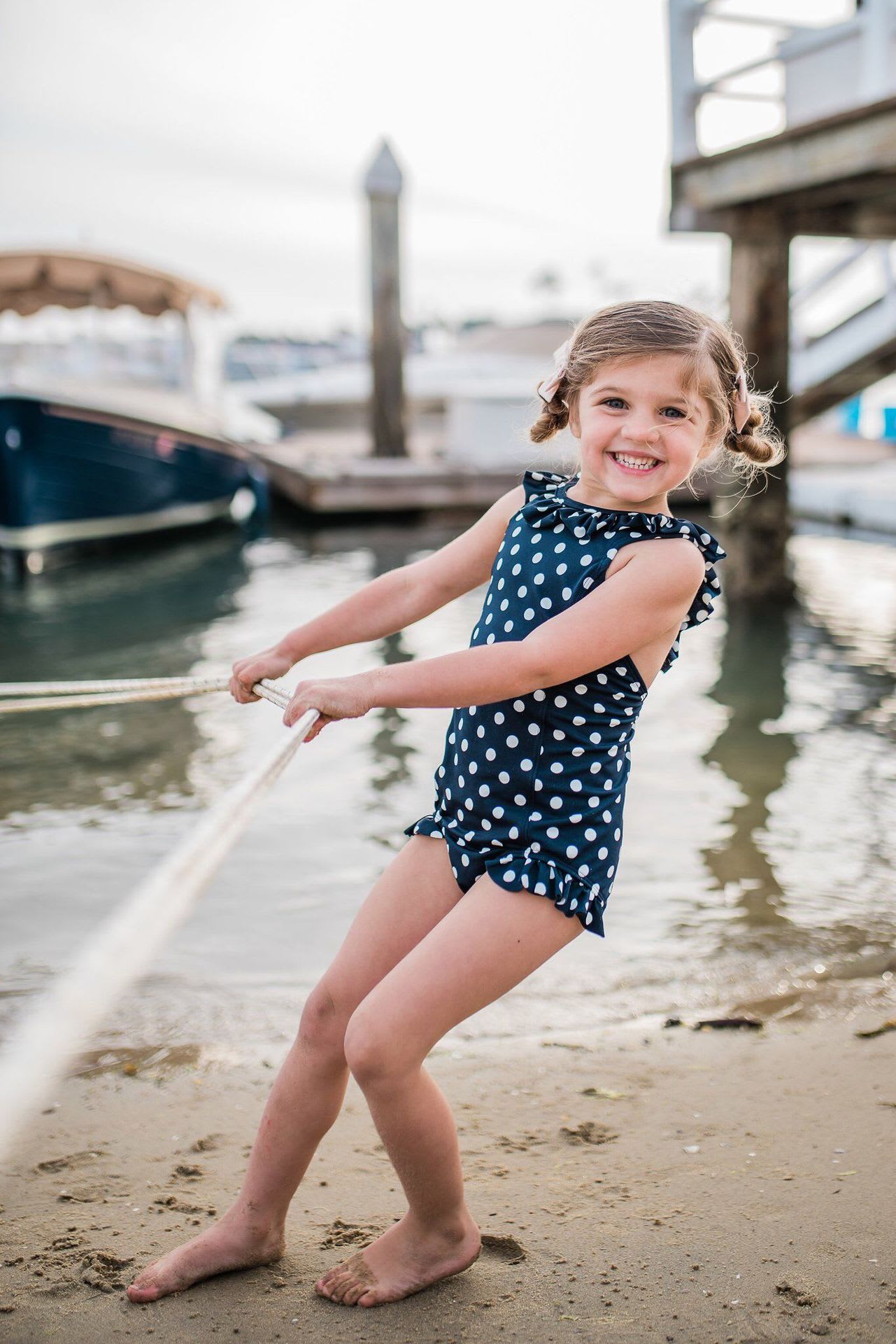 Polka dot swimsuit set view 2