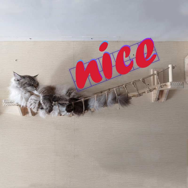 Wall cat furniture pine wall hanging view 4