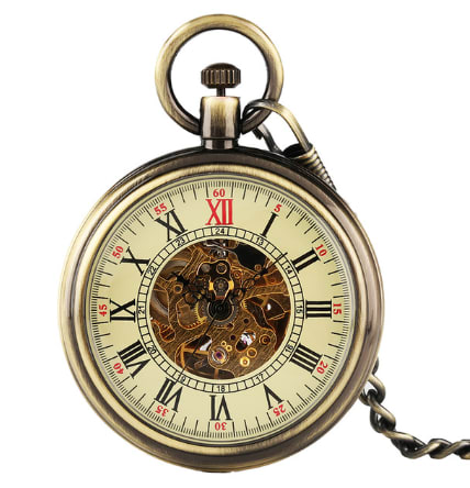 Automatic mechanical pocket watch view 2