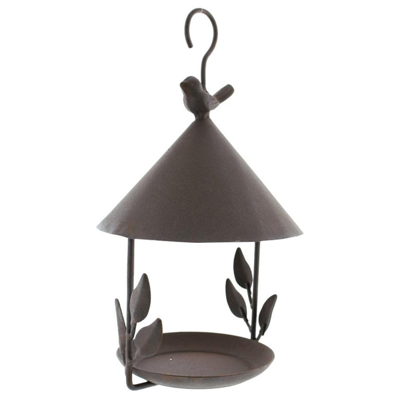 American made old wrought iron bird feeder view 7