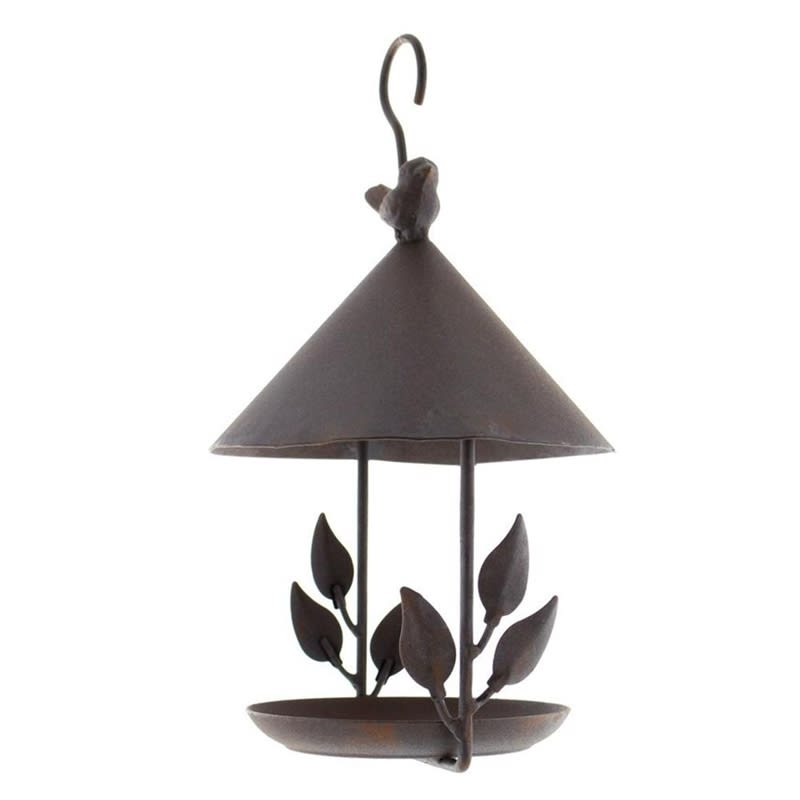 American made old wrought iron bird feeder view 4