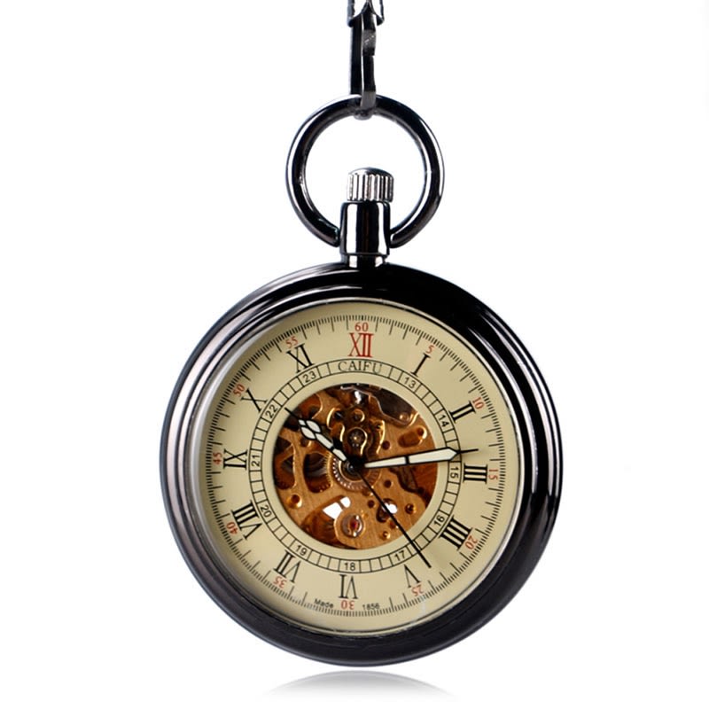 Automatic mechanical pocket watch view 4
