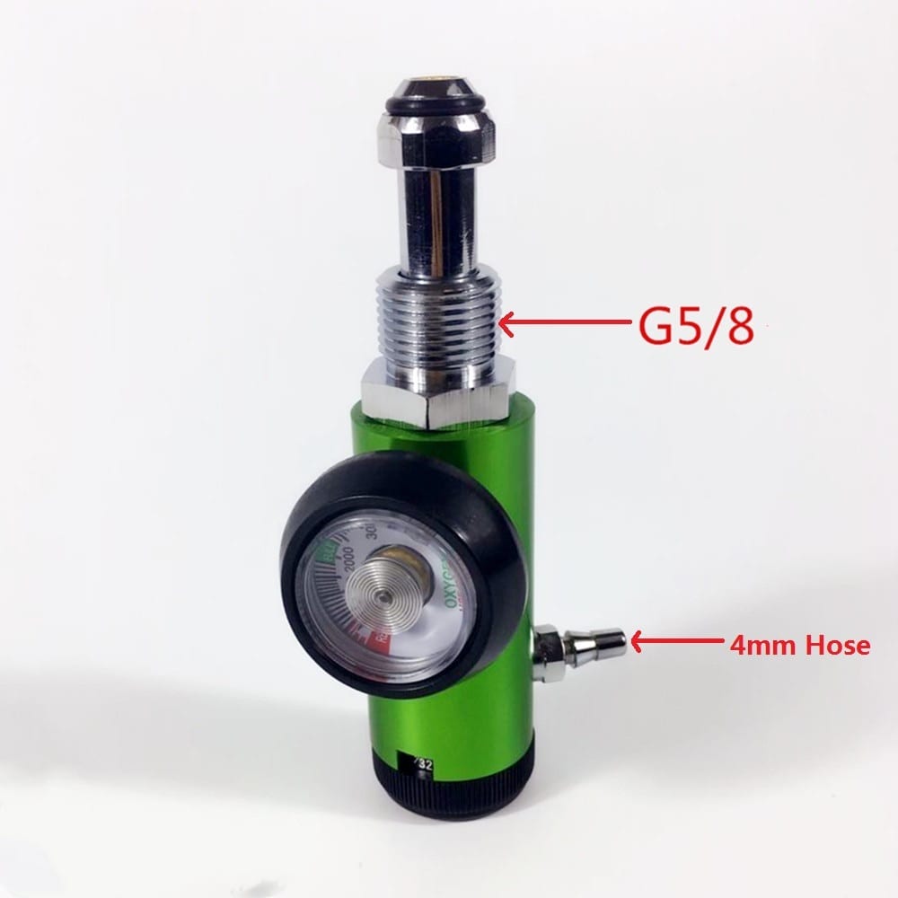 Medical oxygen regulating valve view 4