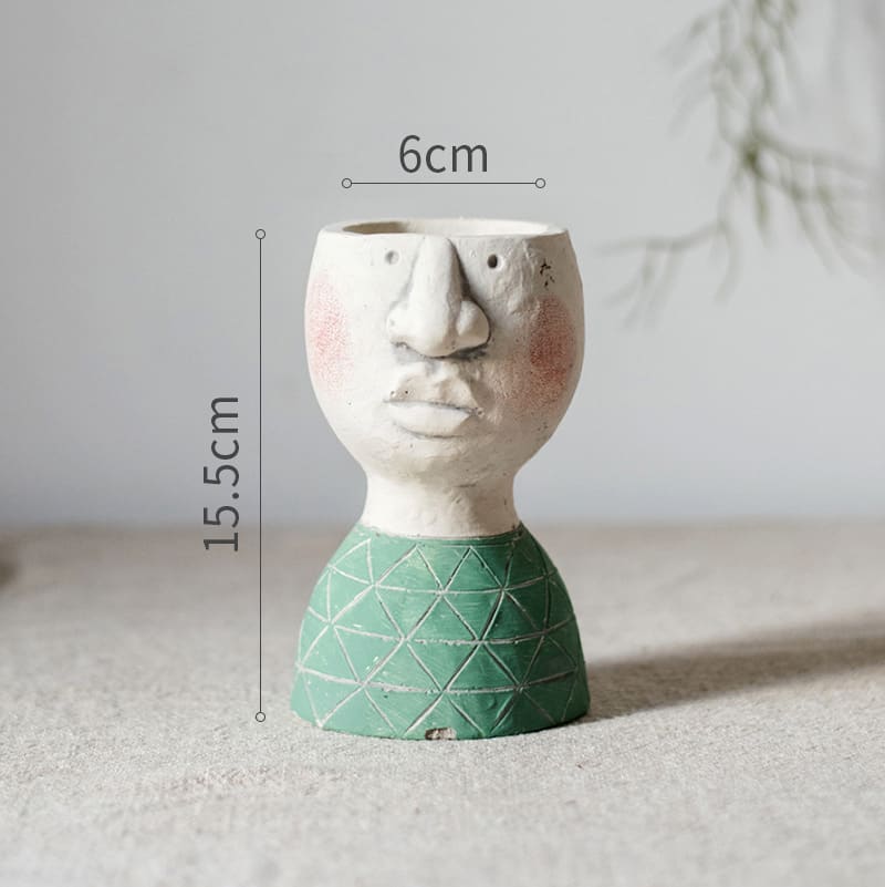 Greek Statue Pot Goddess Flower Pots Head Retro Venus Vase view 4