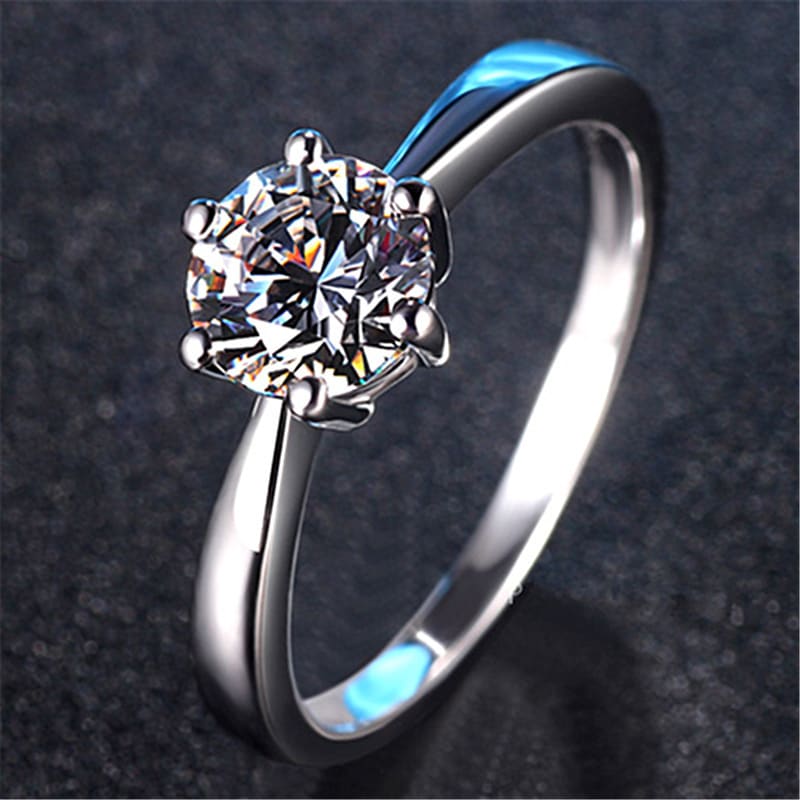 Couple Ring Diamond Ring Sterling Silver Gold Plated view 7