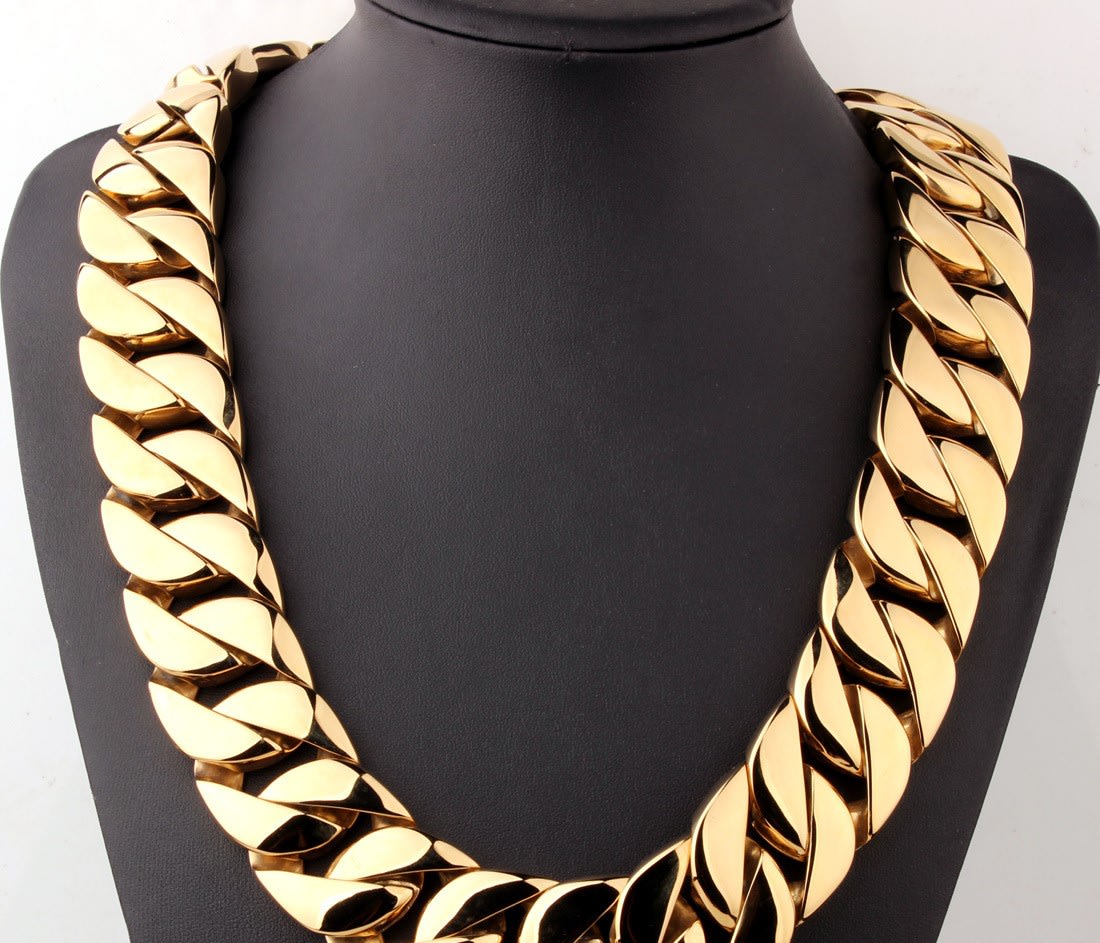 Men's Titanium Steel Vacuum Plating Casting Necklace view 6