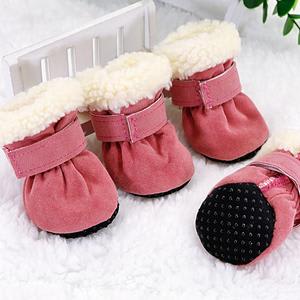 Waterproof Winter Dog Boots Socks Pet Dog Shoes Anti-slip Puppy Cat Rain Snow Booties Footwear For Small Dogs view 2
