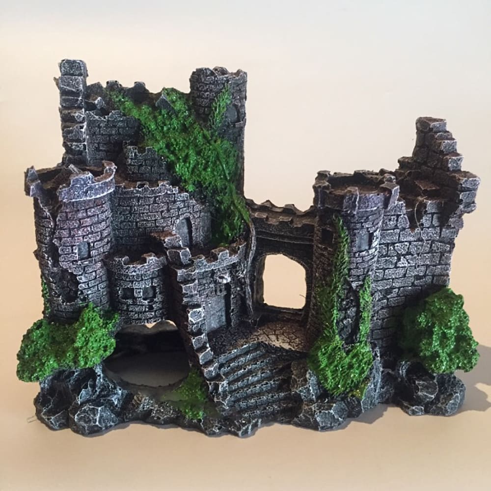 Fish tank resin castle decoration view 5