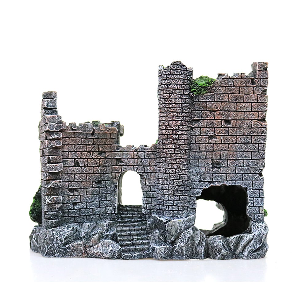 Fish tank resin castle decoration view 3