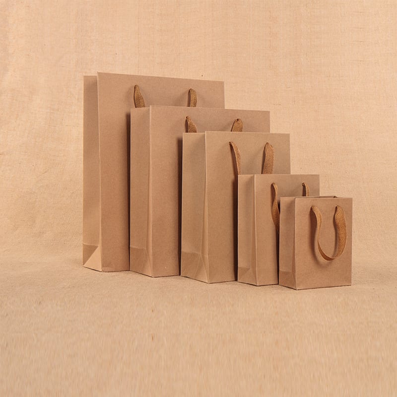 Kraft paper bag Tote bag Custom clothing store bags view 3