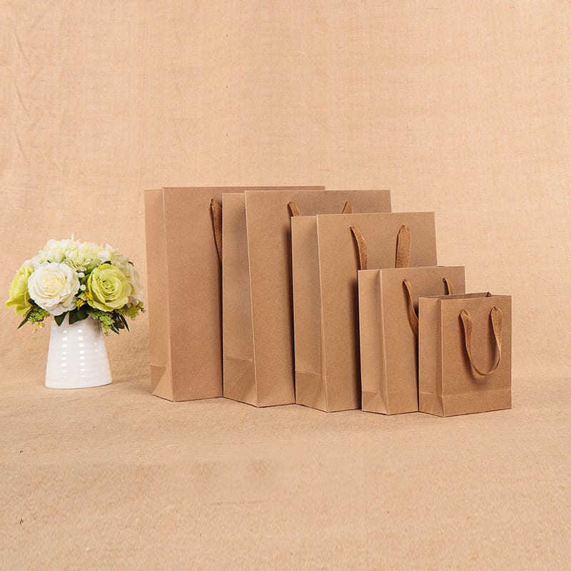 Kraft paper bag Tote bag Custom clothing store bags view 5