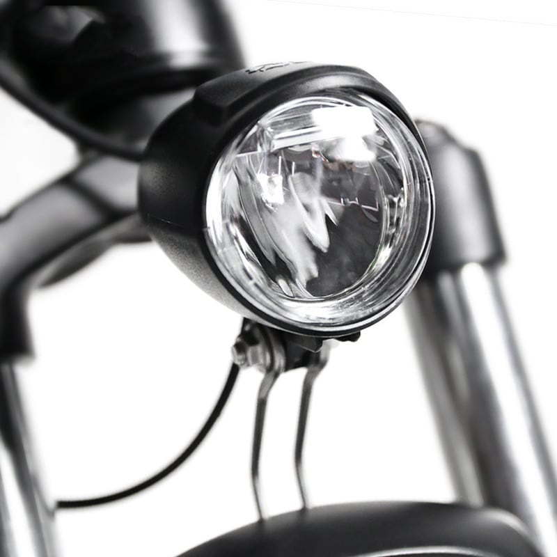 Front spotlight for electric bicycle head view 3
