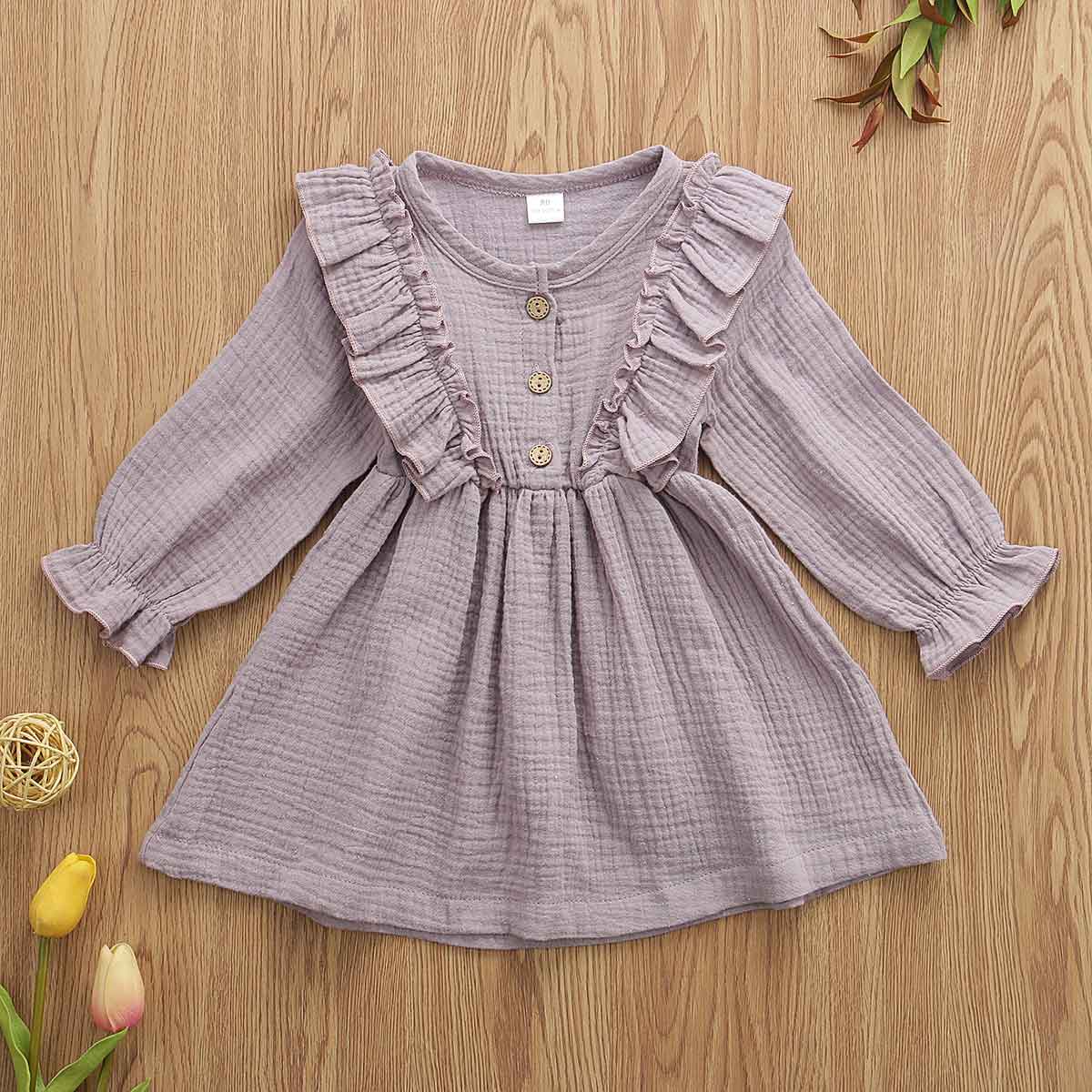 Girls cotton dress view 3