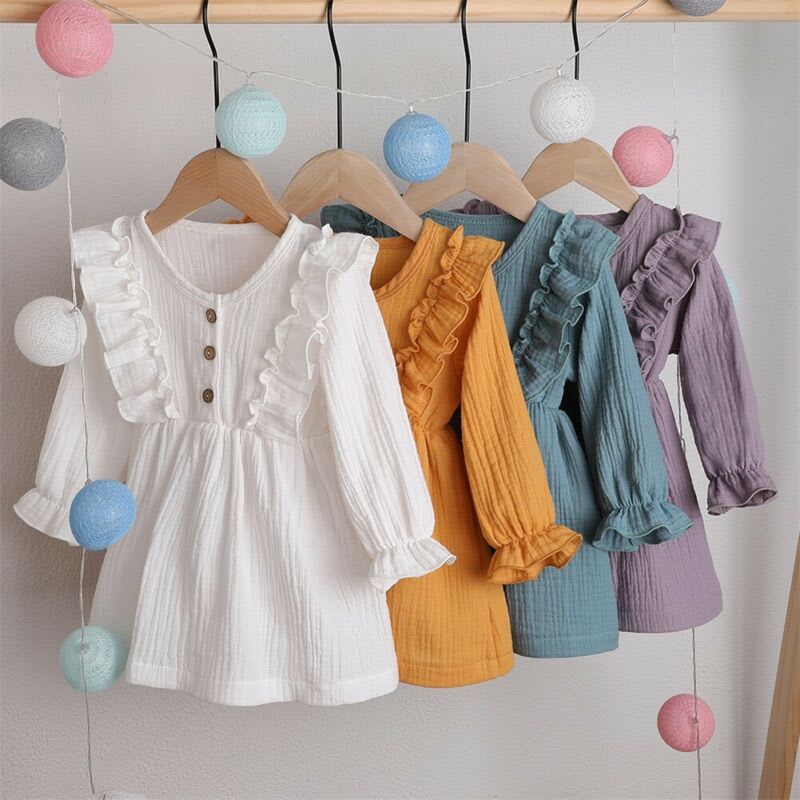 Girls cotton dress view 8