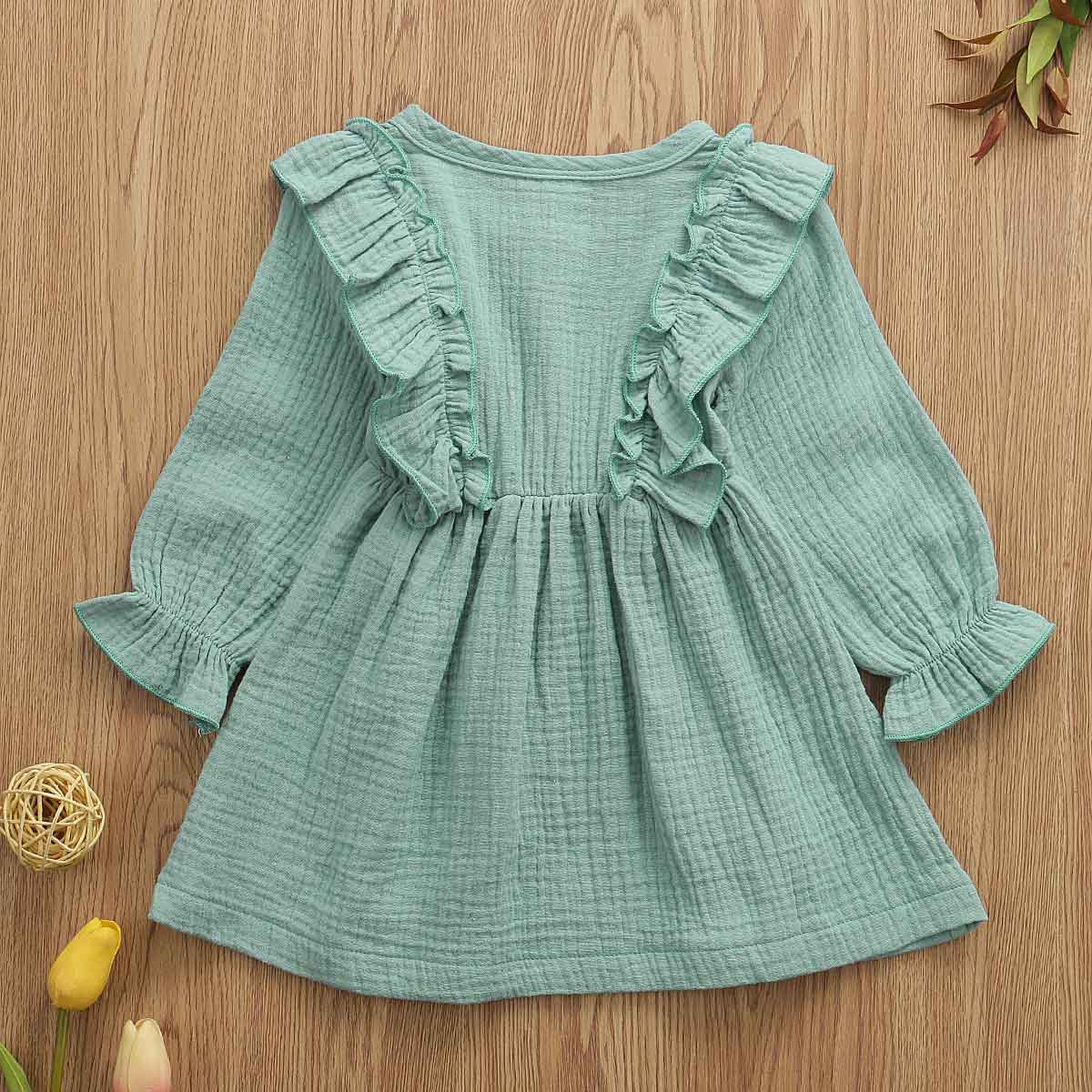 Girls cotton dress view 4