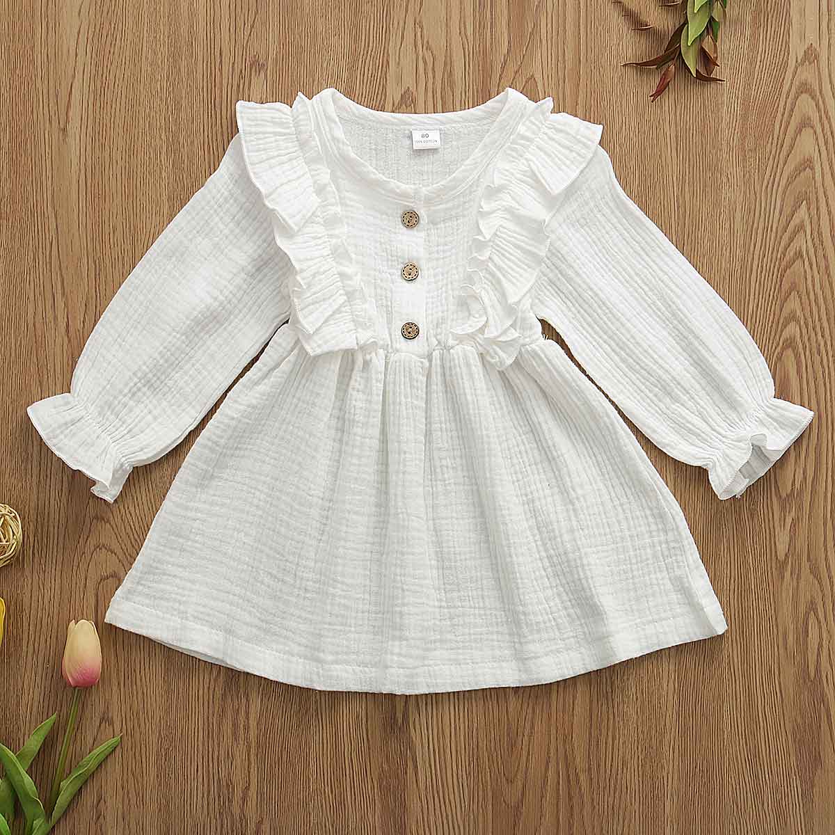 Girls cotton dress view 2