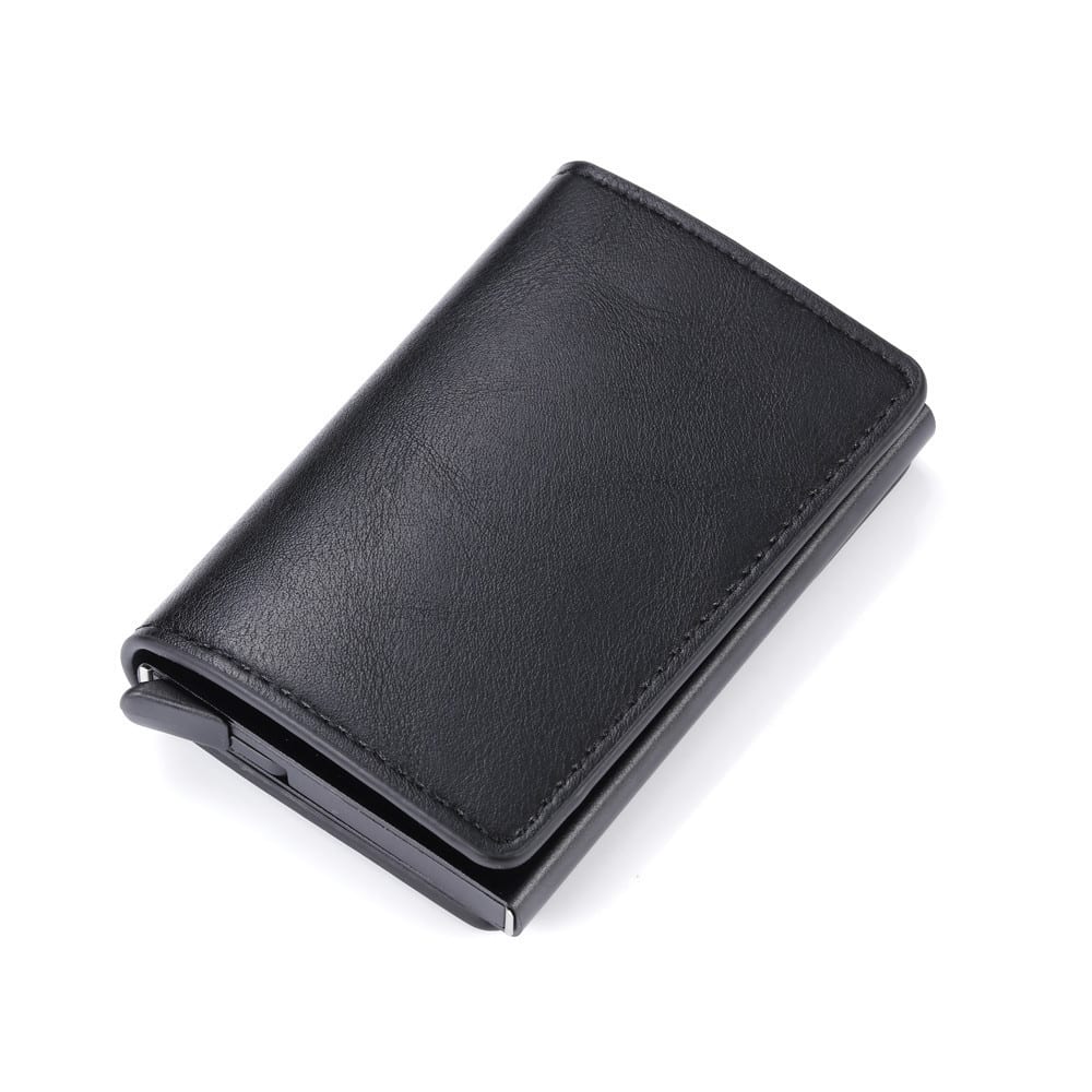 Anti-magnetic automatic eject single aluminum alloy card holder view 2