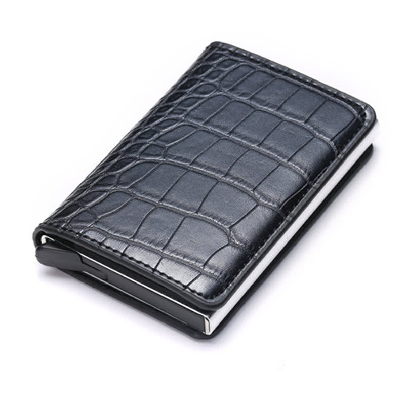 Anti-magnetic automatic eject single aluminum alloy card holder view 3