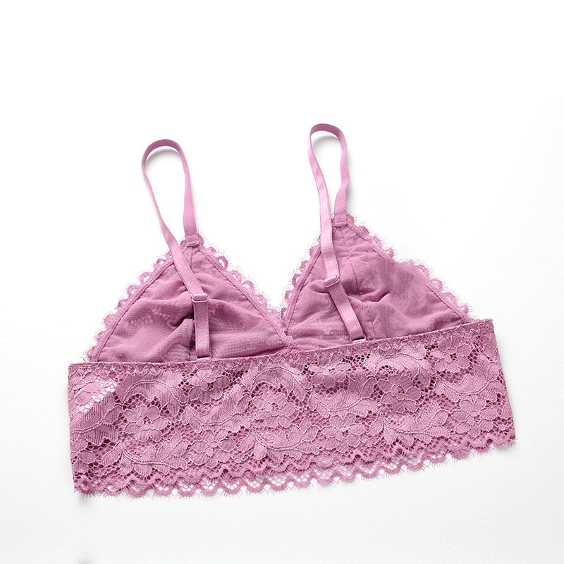 Ladies no steel ring lace bra set