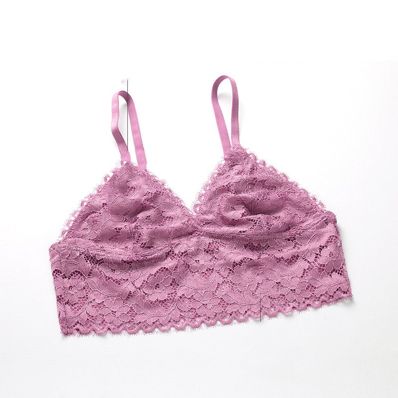 Ladies no steel ring lace bra set view 3