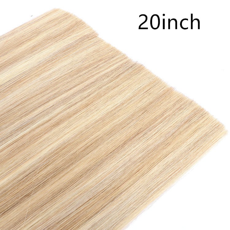 Real human hair seamless flat hair extension view 8