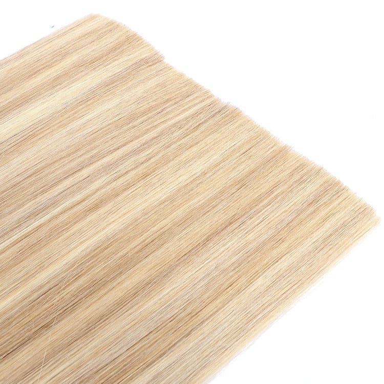 Real human hair seamless flat hair extension view 14