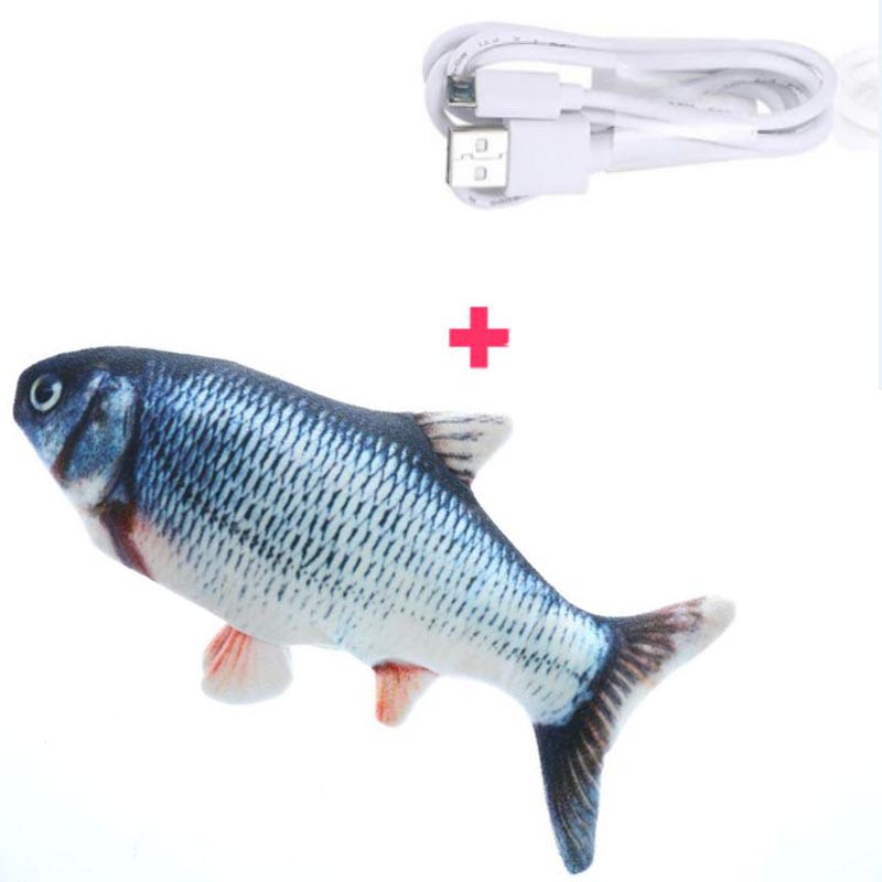 Electric Funny Cat Simulation Fish Beating Usb Jumping Cat Toy view 24