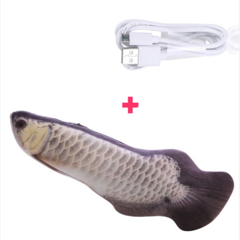 Electric Funny Cat Simulation Fish Beating Usb Jumping Cat Toy view 31