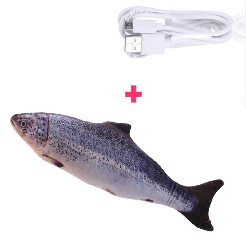 Electric Funny Cat Simulation Fish Beating Usb Jumping Cat Toy view 9