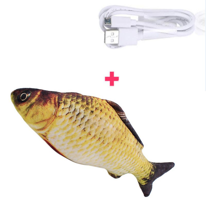Electric Funny Cat Simulation Fish Beating Usb Jumping Cat Toy view 14