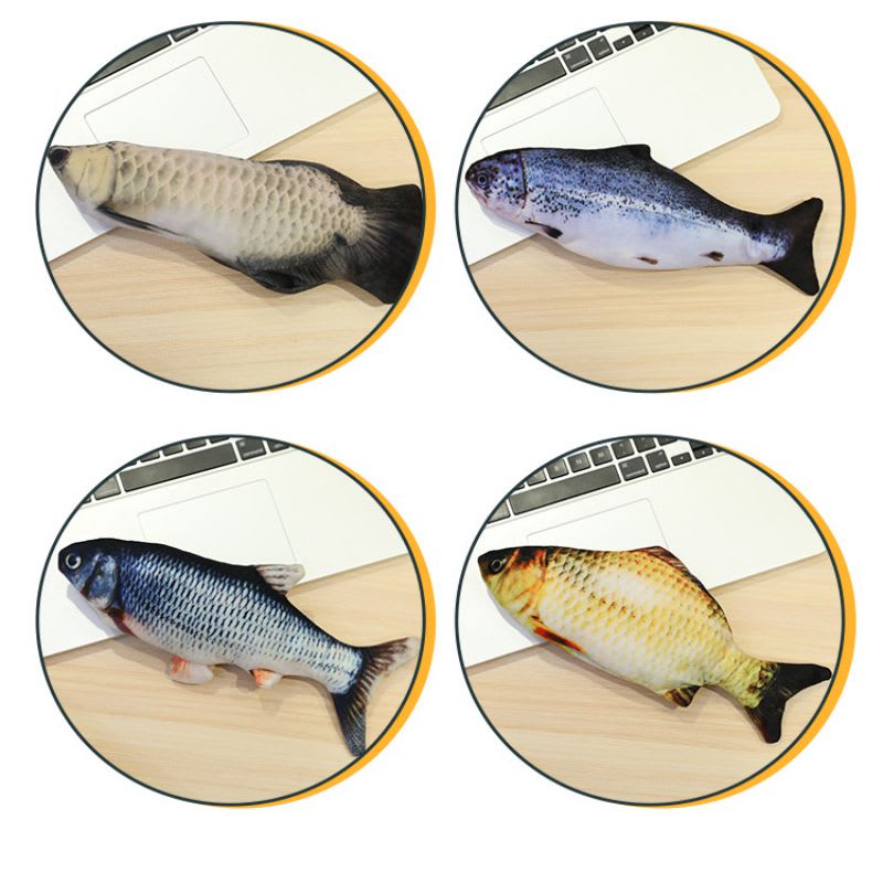 Electric Funny Cat Simulation Fish Beating Usb Jumping Cat Toy view 39