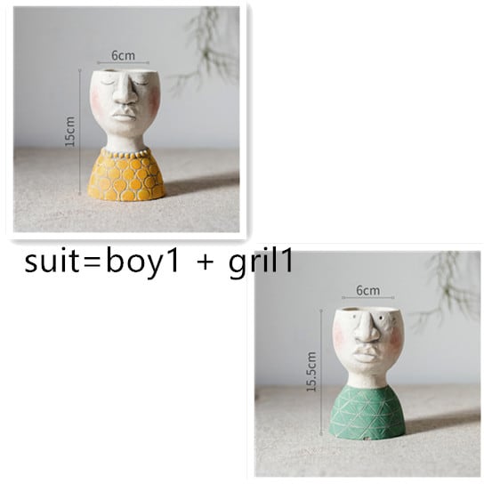 Greek Statue Pot Goddess Flower Pots Head Retro Venus Vase view 9