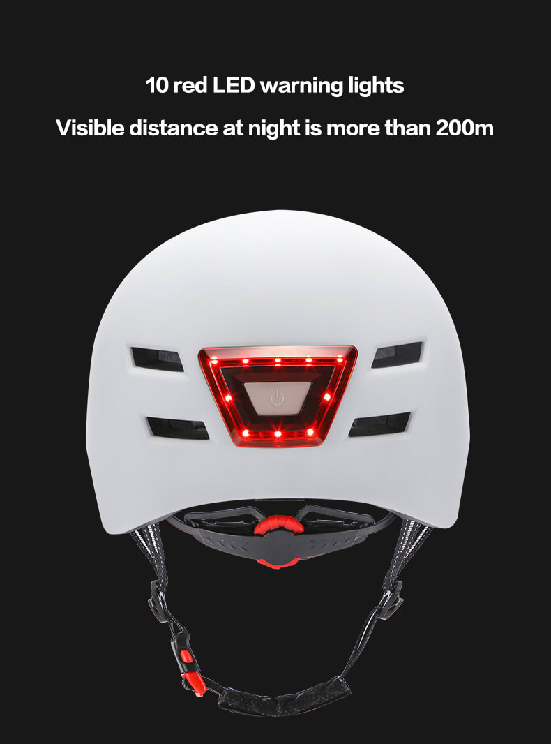 Skateboard Cycling Electric Vehicle Lighting Warning Smart Light Safety Sports Helmet view 6