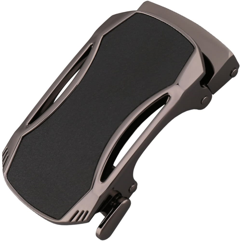 Men's belt leather automatic buckle leather belt view 3