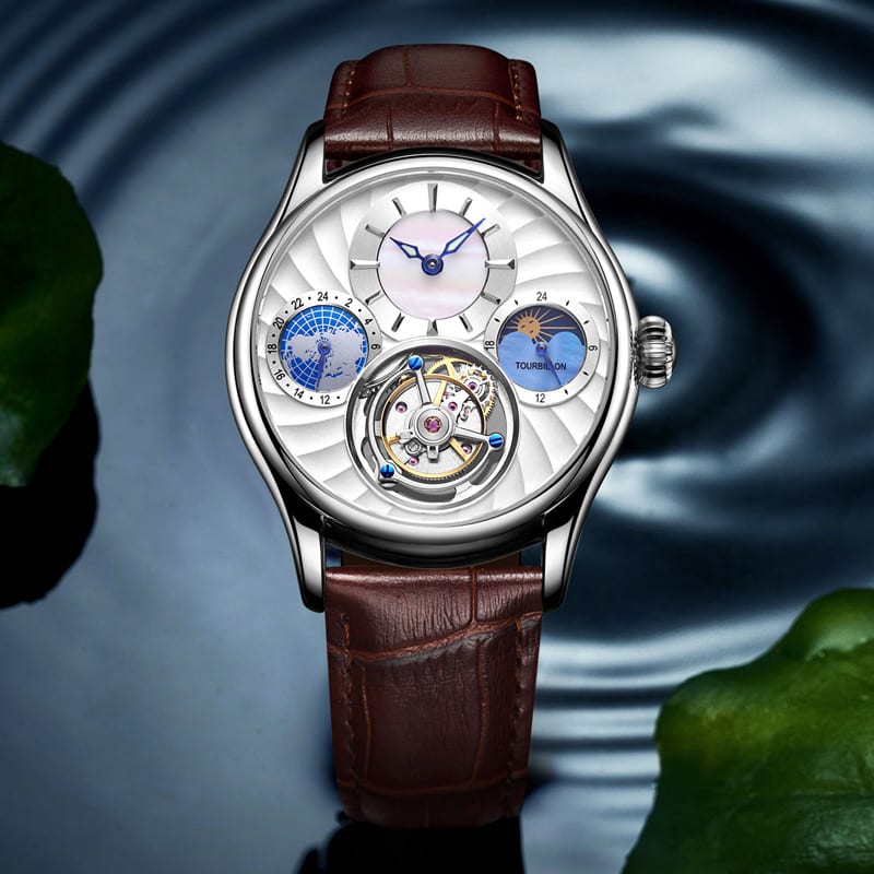 Hollow automatic men's business mechanical watch view 4