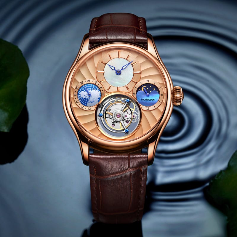 Hollow automatic men's business mechanical watch view 3