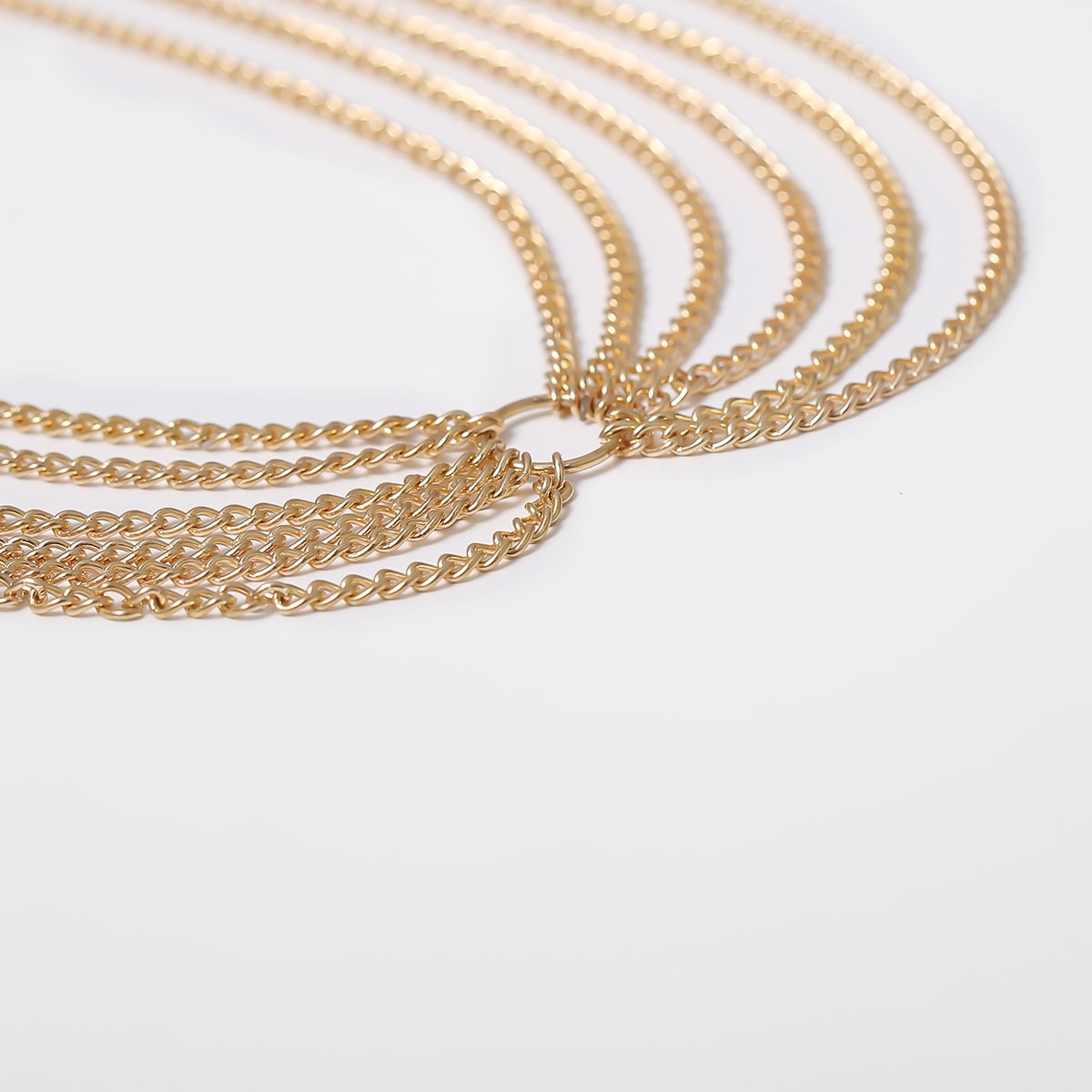 Metal geometric waist chain view 5