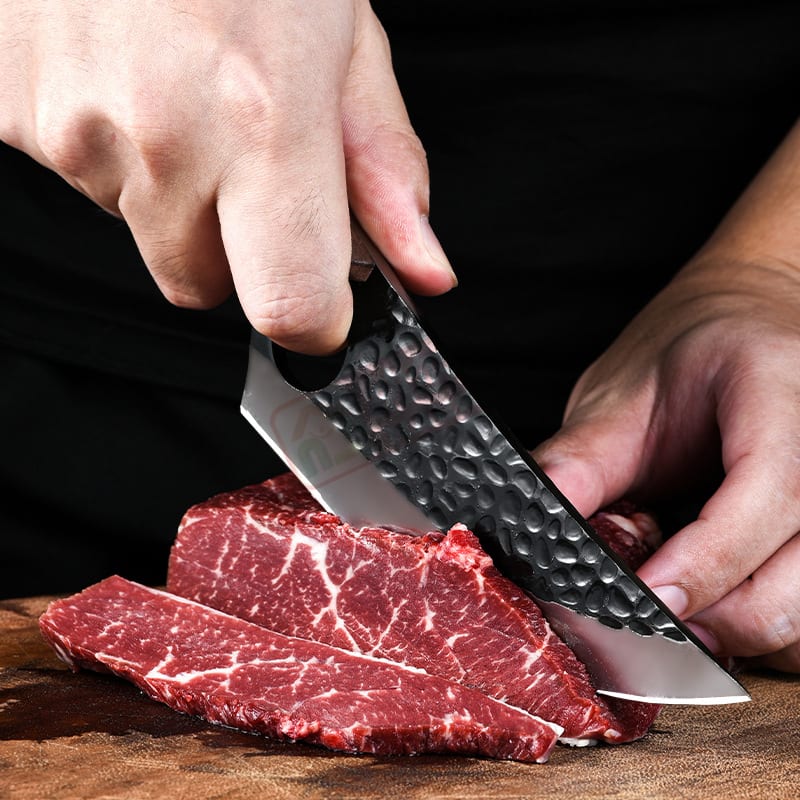 Hand forged boning knife view 3