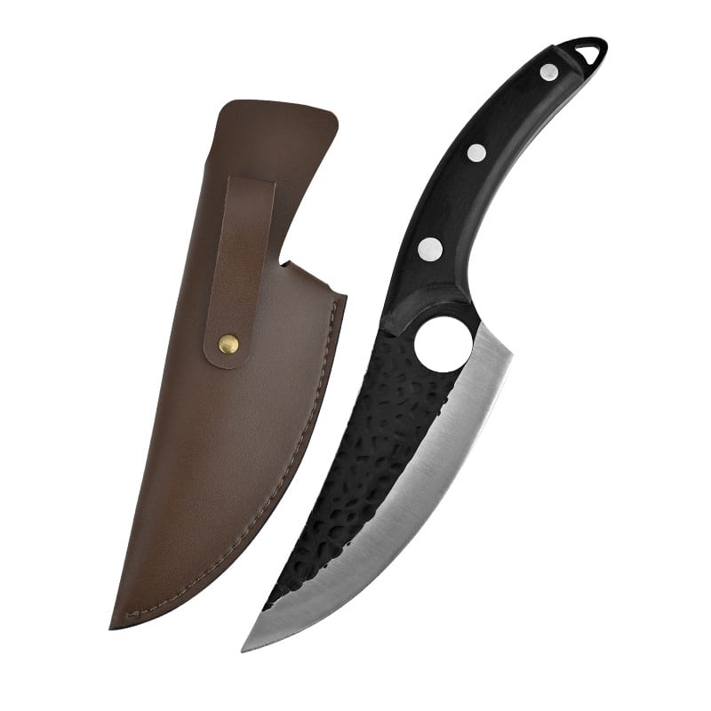 Hand forged boning knife view 4