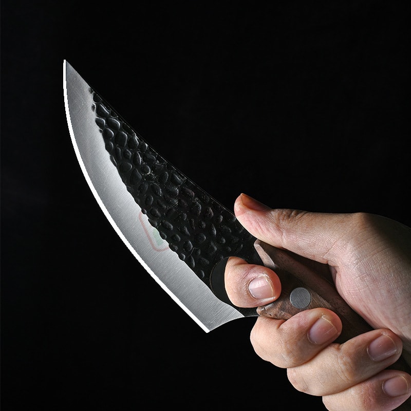 Hand forged boning knife view 7