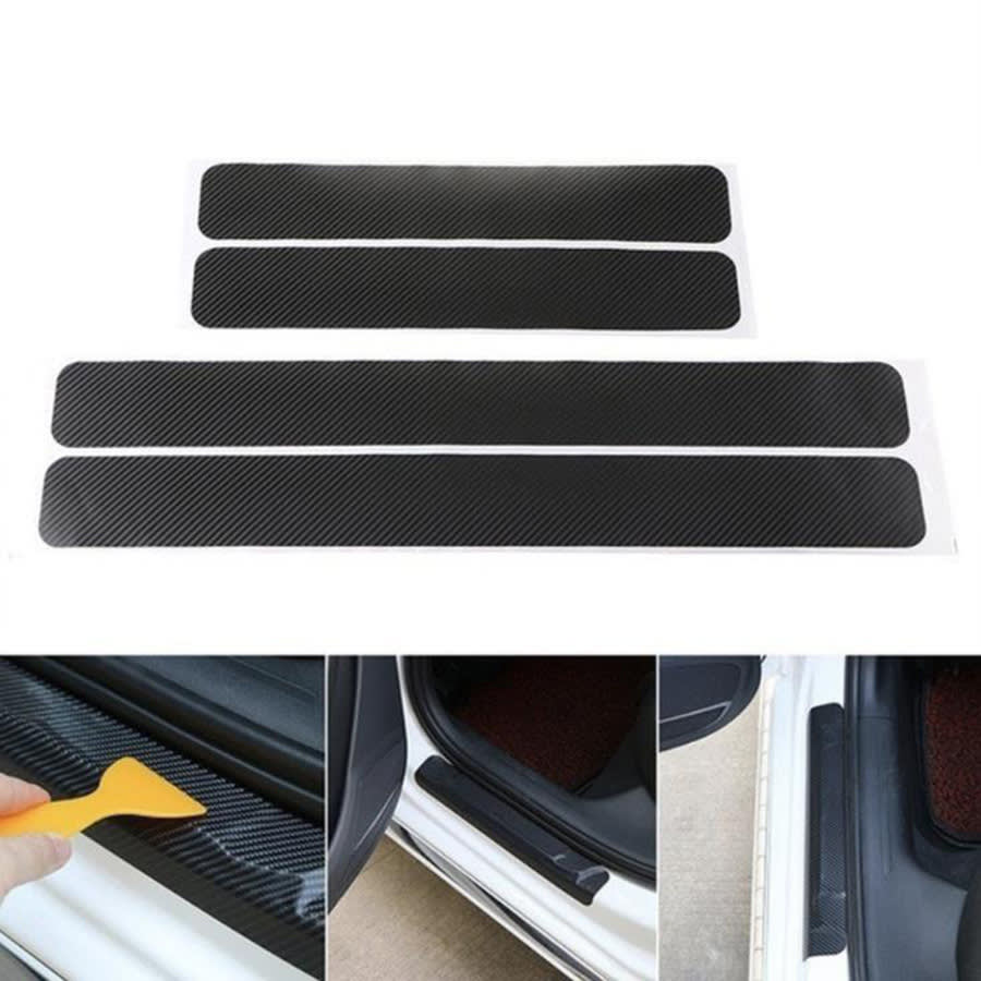 Carbon Fiber Grain General Bumper Door Sill Strip view 4