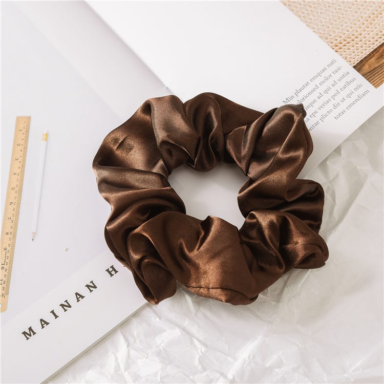 Satin Cloth Large Intestine Circle Hair Tie Set Solid Color view 6