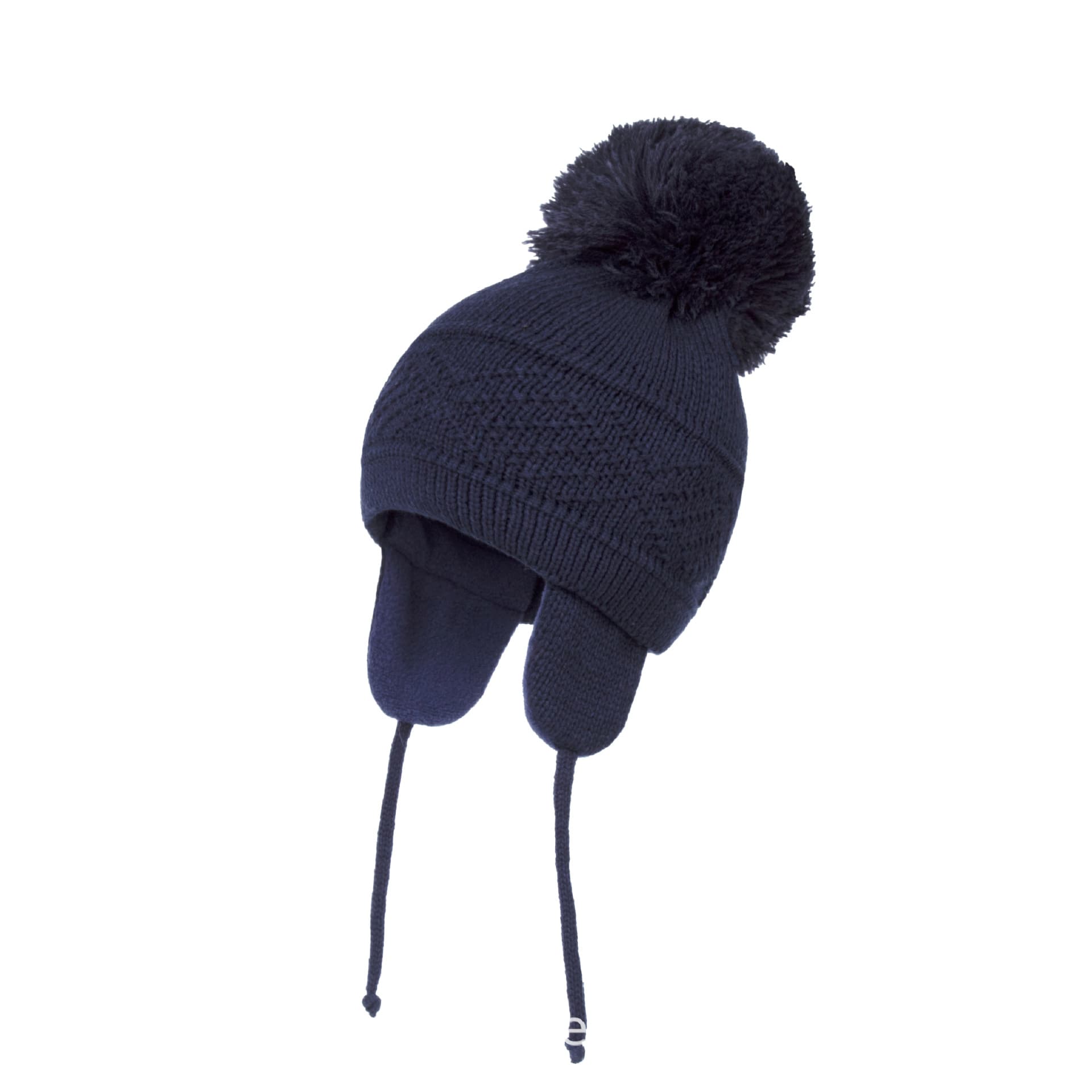 Knitted Hat Solid Color Plus Plush Big Ball view 2