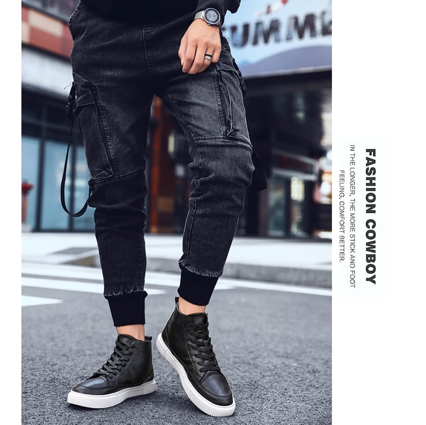 High-top Sneakers Korean Casual Leather Shoes view 2